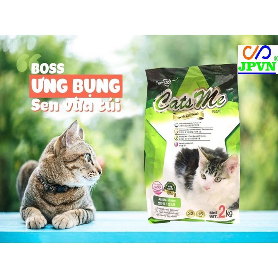 (Cam kết hàng chính hãng)Thức ăn hoàn chỉnh cho mèo trên 2 tháng tuổi Catsme - Hàn Quốc - Gói 2 Kg