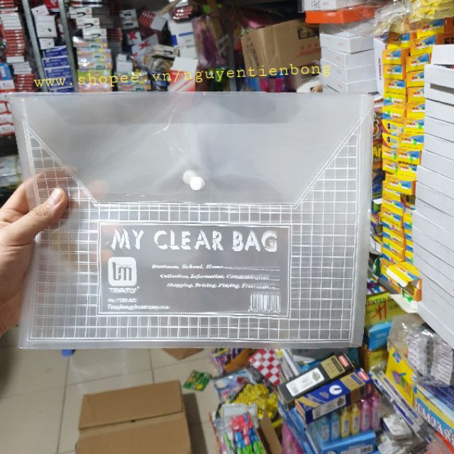 Lẻ 01 túi clear bag loại dày đẹp