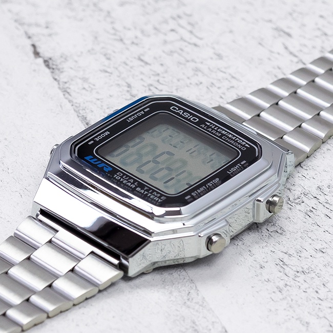 Đồng hồ unisex dây kim loại Casio chính hãng Anh Khuê A178WA-1ADF