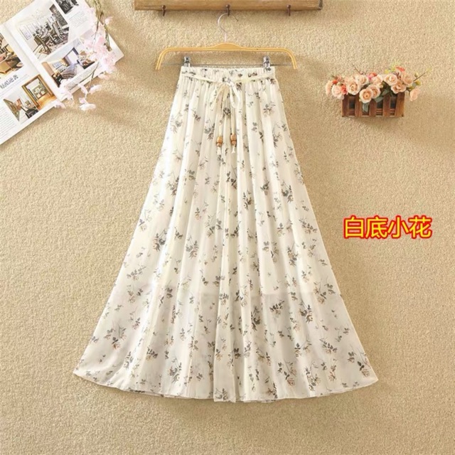 Chân váy voan hoa nhí dáng xòe nhiều màu CV09 | BigBuy360 - bigbuy360.vn