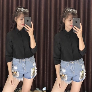 Sơ mi trơn cổ đức
