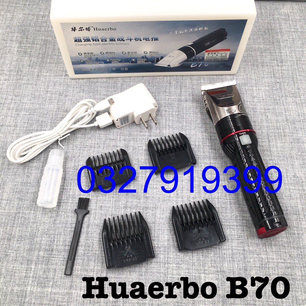 ✅Free Ship✅ Tông đơ cắt tóc pin trâu HUAERBO B70