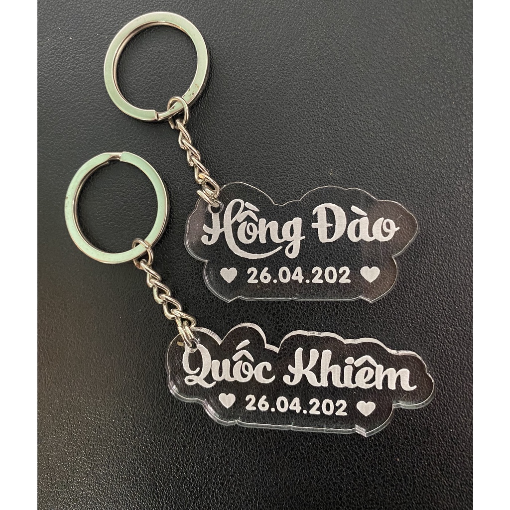 Móc khoá mica làm theo yêu cầu - Ghi chú hoặc nhắn tin cho shop rồi đặt hàng là thành công