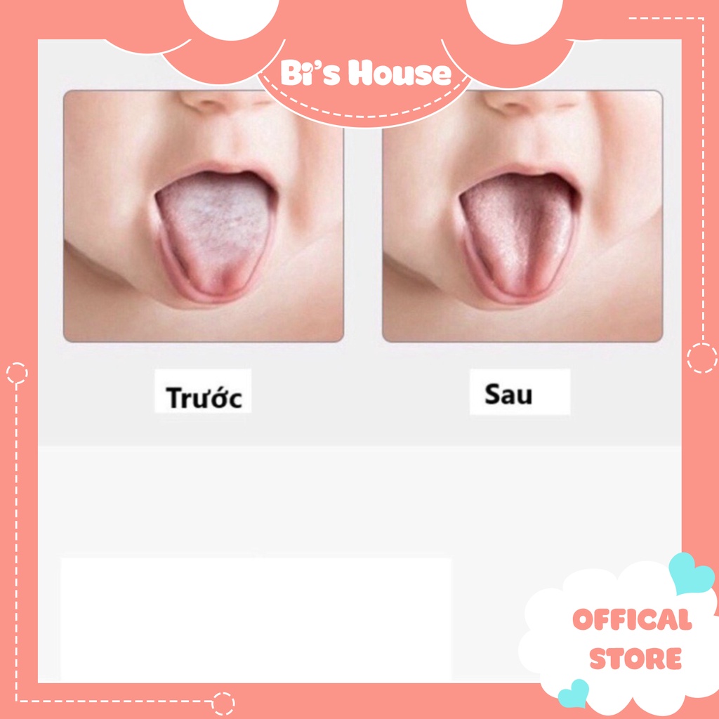 🌟 Sét Rơ Lưỡi + Bàn Chải Silicon Cho Bé 0-18 THÁNG 🍀