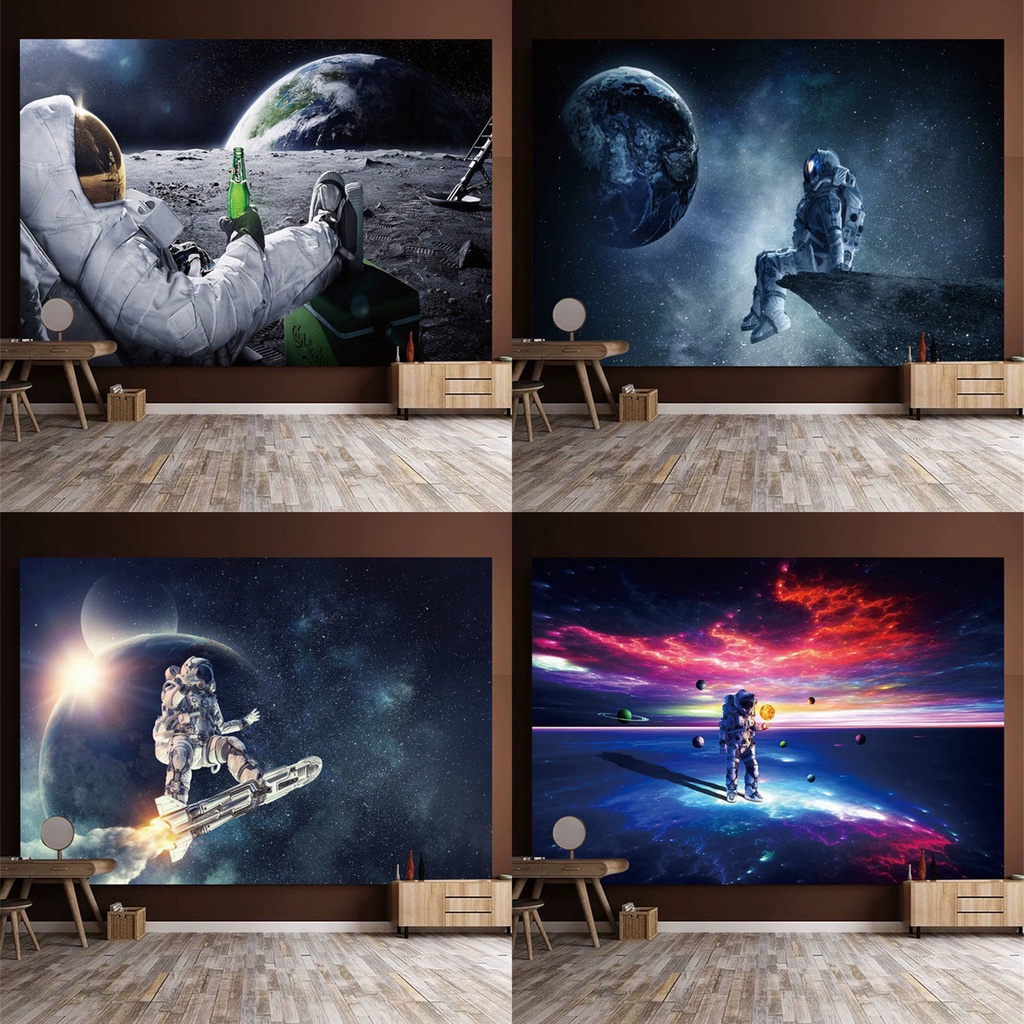 Tấm vải treo tường trang trí phòng ngủ hình phi hành gia độc đáo