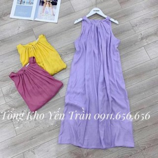 [Yến Trần] Váy đũi yếm - Maxy đũi chất đũi lụa hàng đổ shop