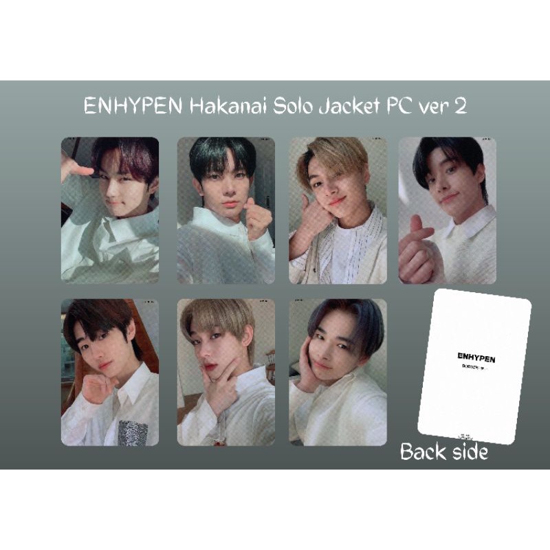 Enhypen Hakanai Solo Jacket Pc / Photocard