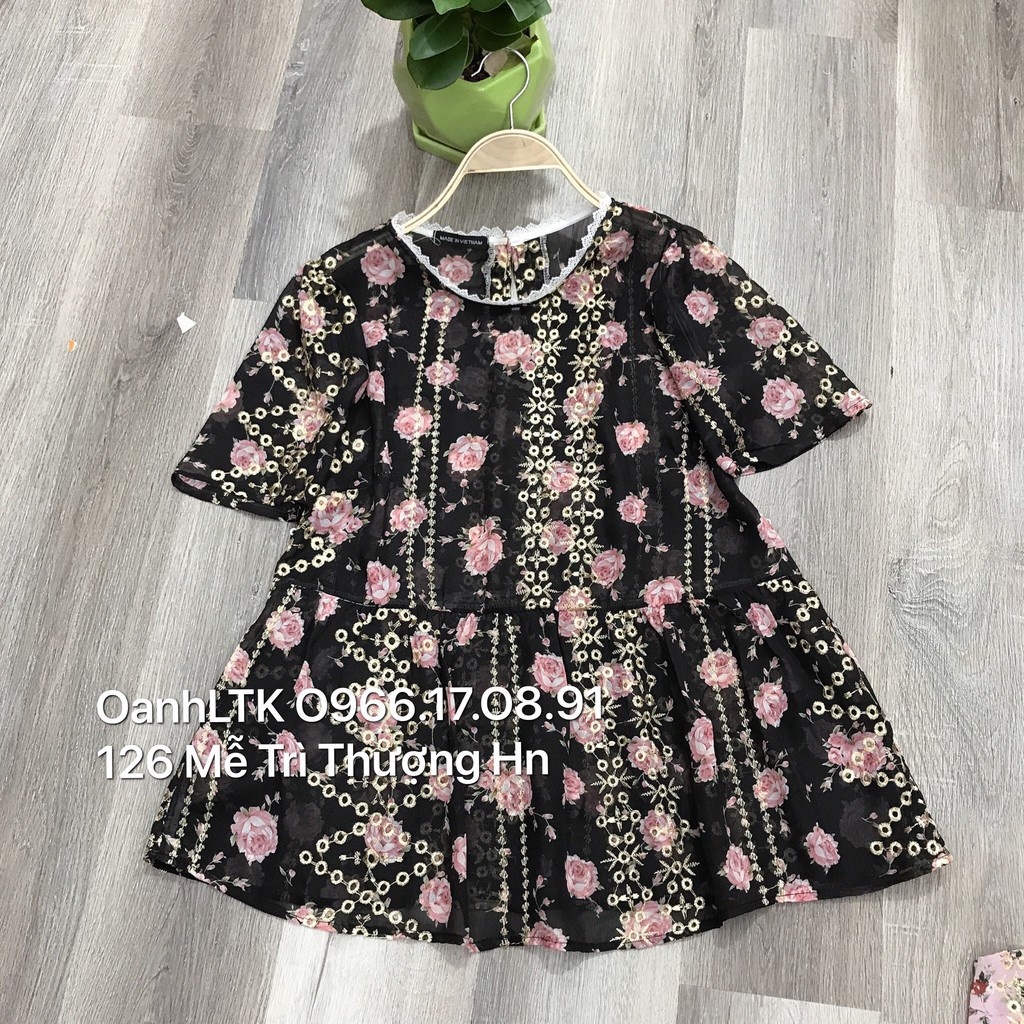 Áo Bầu Thêu Hoa Baby Doll Siêu Xinh (50-75KG) - BAO CHẤT - ẢNH THẬT SHOP CHỤP