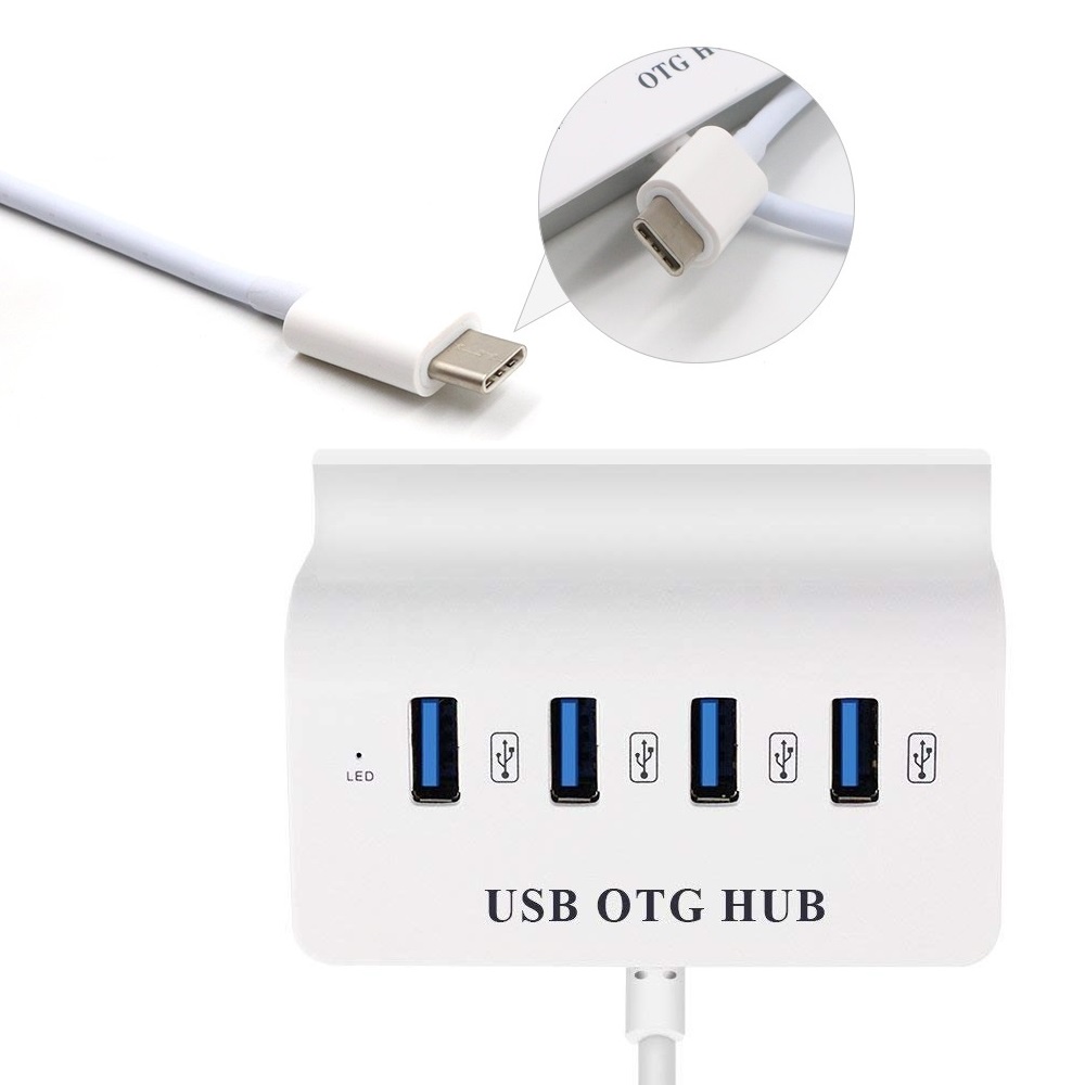 Hub USB OTG Type C - Hub Usb OTG chơi game - Cổng Type C - Thiết bị kết nối điện thoại với chuột và bàn phím chơi game