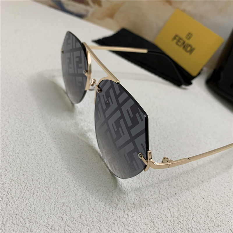 Fendi 2021 New Korean Fashion Men's and Women's One-piece Polarized Sunglasses Trendy Couple Outdoor Travel Driving Fashion Star Street Shooting Wild Anti-UV Sunglasses