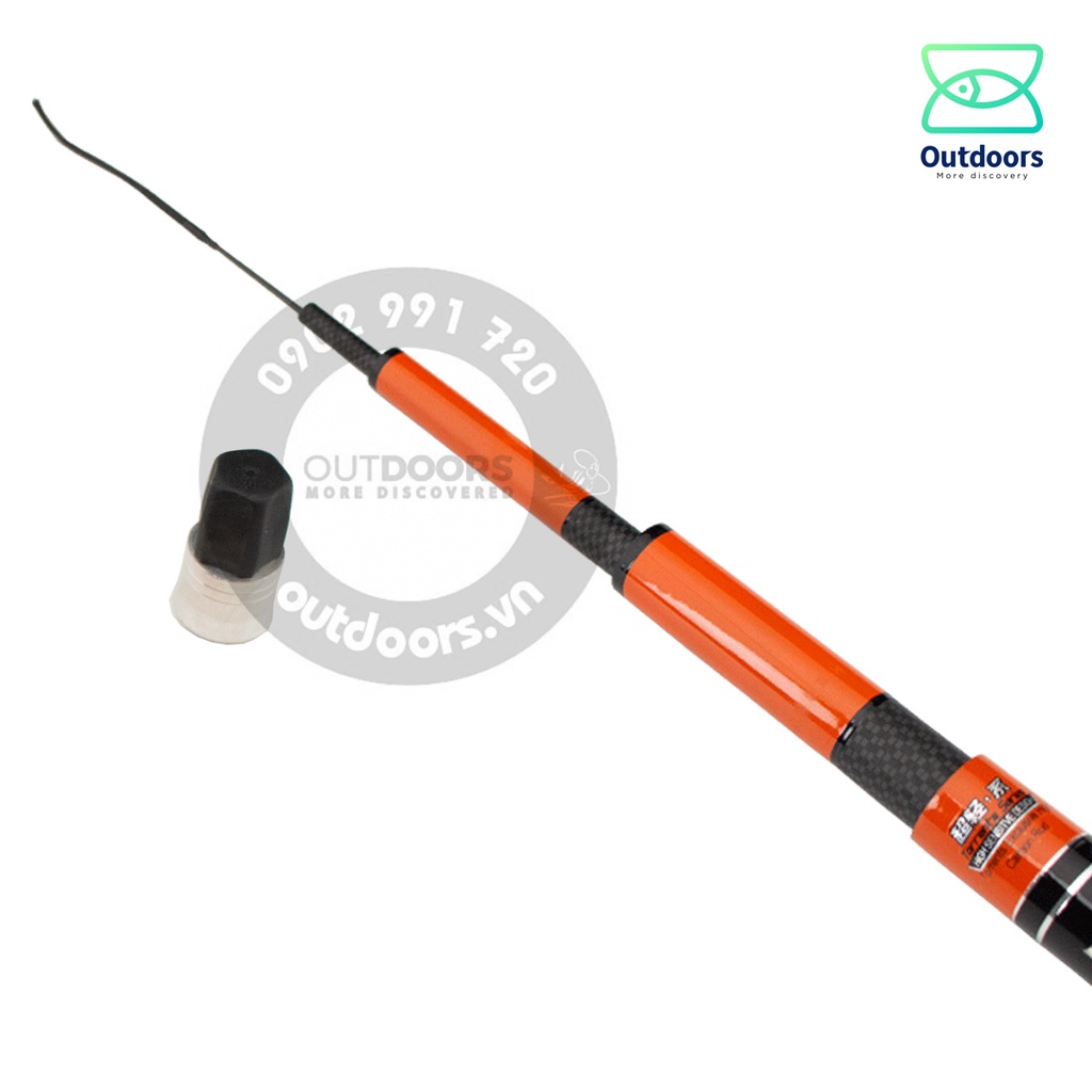 Cần câu tay Carbon 6H ASHCONFISH 1K 3m6/ 4m5/ 5m4 (Có tay nắm phụ)