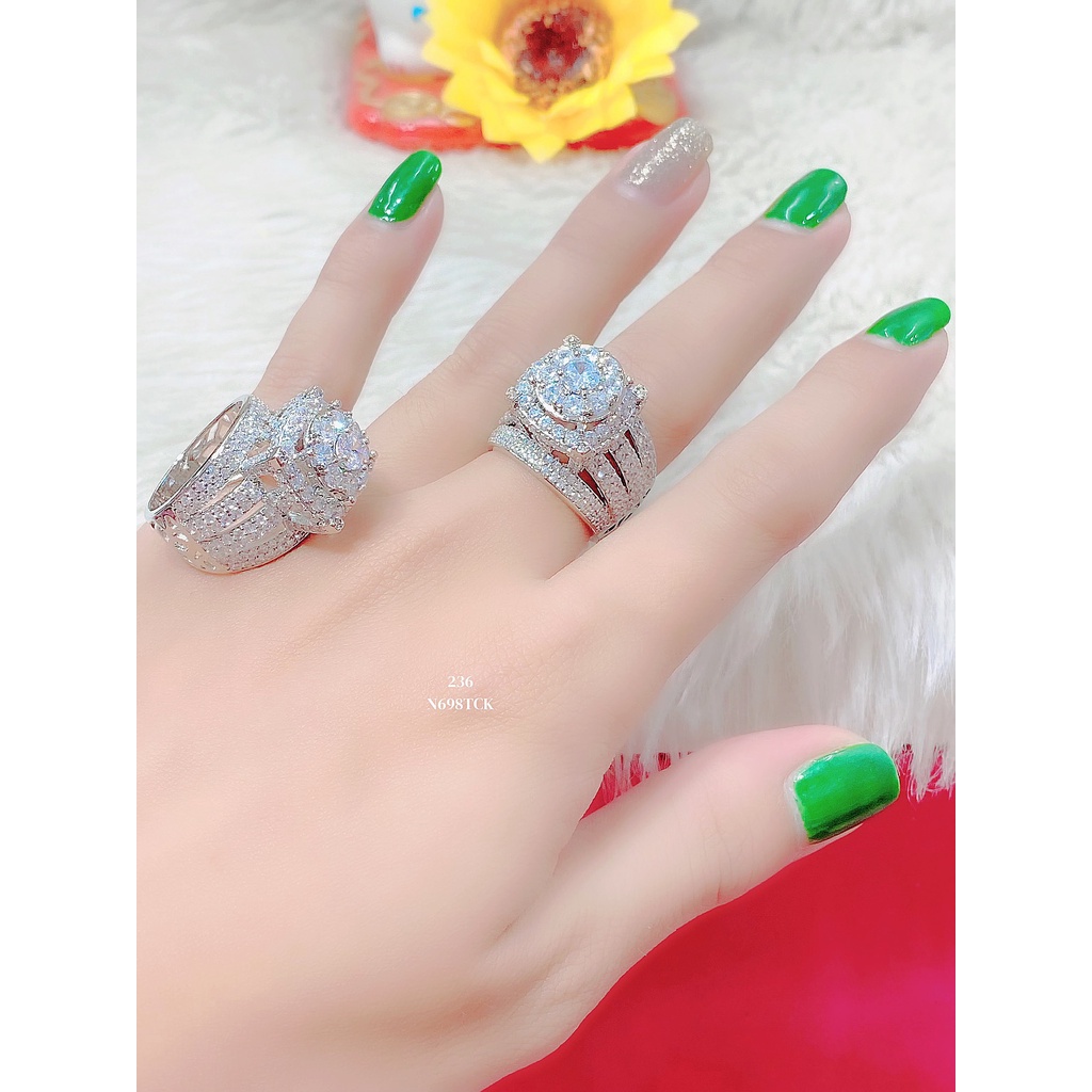 Nhẫn nữ mạ vàng 18k đính đá CZ N698 - Trang Sức UHA