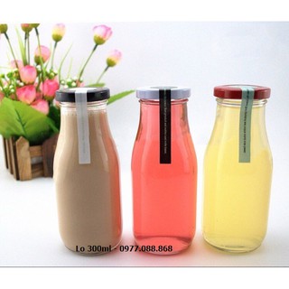 Combo 10 lọ thủy tinh đựng sữa 300ml nắp thiếc