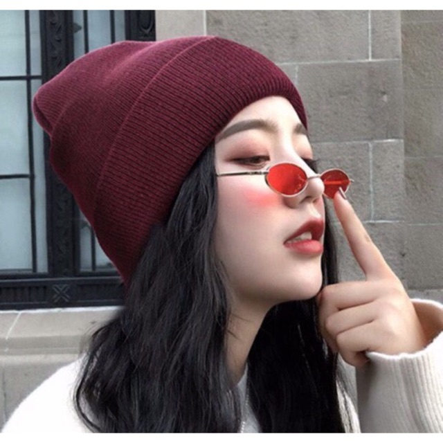 Mũ Len Trơn Beanie Dáng Dài Thời Trang Nhiều Màu