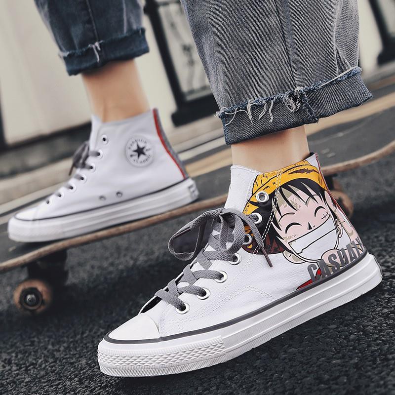 SDVC GIÀY VẢI SNEAKER CỔ CAO HÌNH LUFFY - GIÀY ĐÔI nam nữ thời trang G14 82