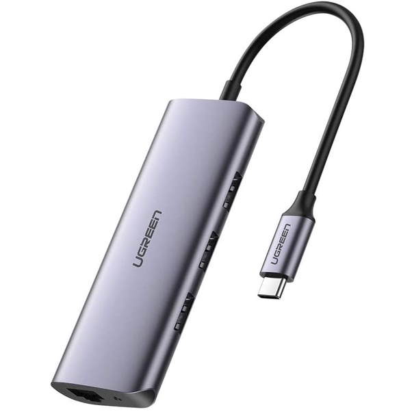 Bộ chuyển USB Type C sang LAN 1Gbps + 3 cổng USB 3.0 chính hãng UGREEN 60812 cao cấp - Hàng phân phối chính hãng