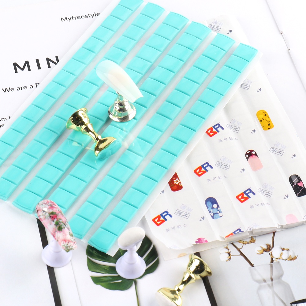 1 Túi Giá Đỡ Đất Sét Dùng Trưng Bày Móng Tay Giả Tiện Dụng