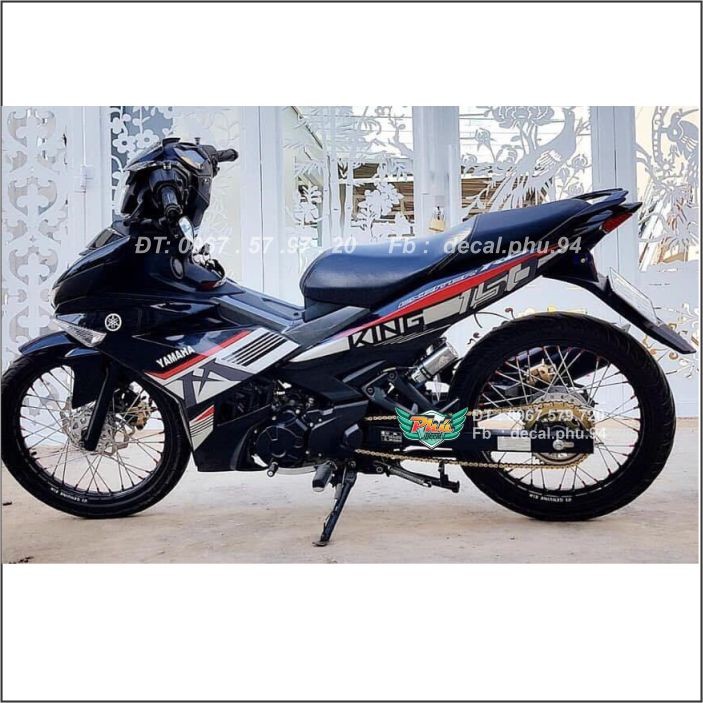 Tem Exciter 150 Mc đen trắng đỏ (V)