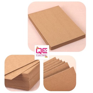 Giấy Kraft nâu hàng đẹp, khổ A3 làm Scrapbook, thiệp, album (định lượng 200gsm - 350gsm) - Set 10 tờ