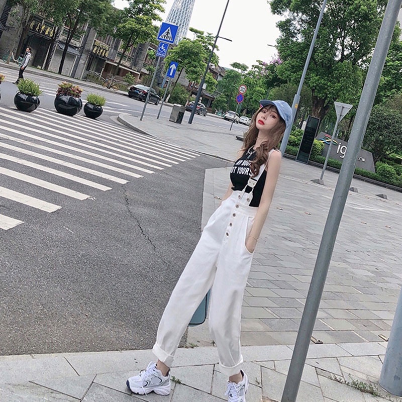 Quần Jean Dài Lưng Cao Dáng Rộng Thời Trang Cho Nữ