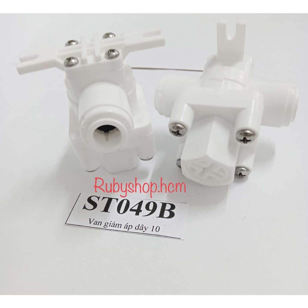 Van giảm áp hỗ trợ giảm áp suất đẩy cho máy lọc, nối nhanh hai đầu dây 6mm hoặc 10mm Rubyshop.hcm