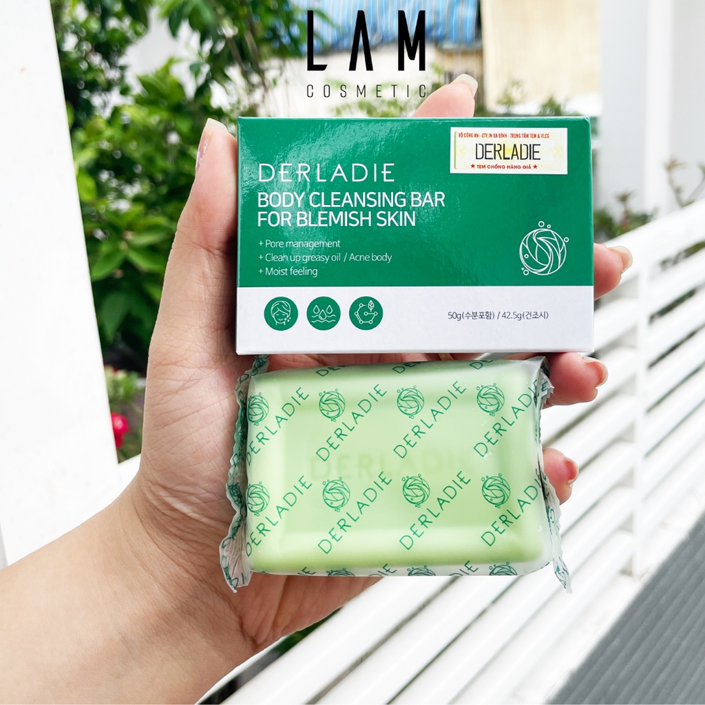 Xà Phòng Giảm Mụn Cơ Thể Derladie Body Cleansing Bar For Blemish Skin 50g