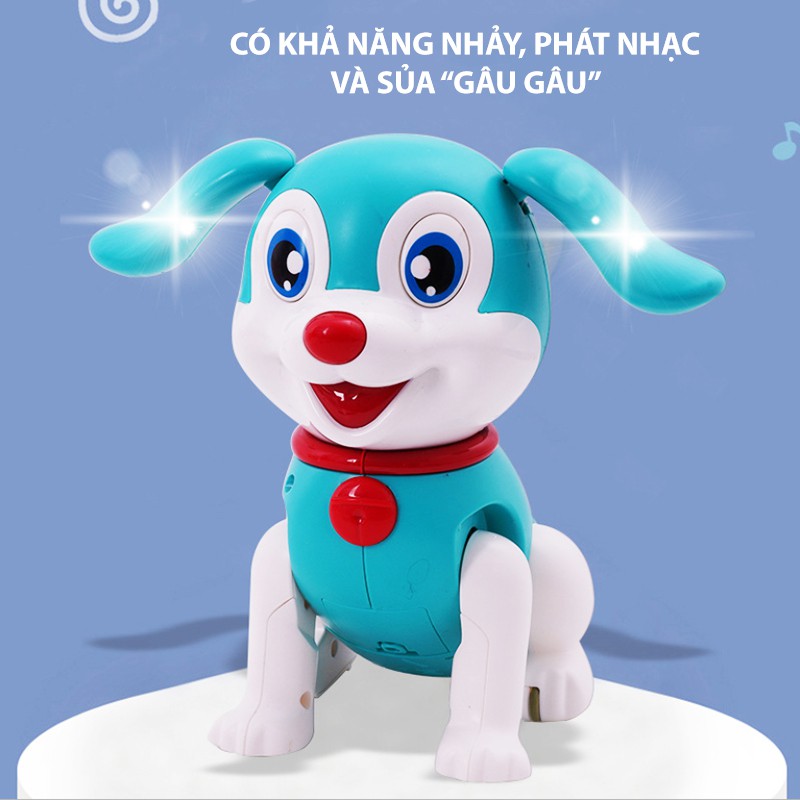 [TẶNG PIN] Đồ chơi Chó Robot Thông Minh chạy pin biết đi, biết sủa, có nhạc, có đèn