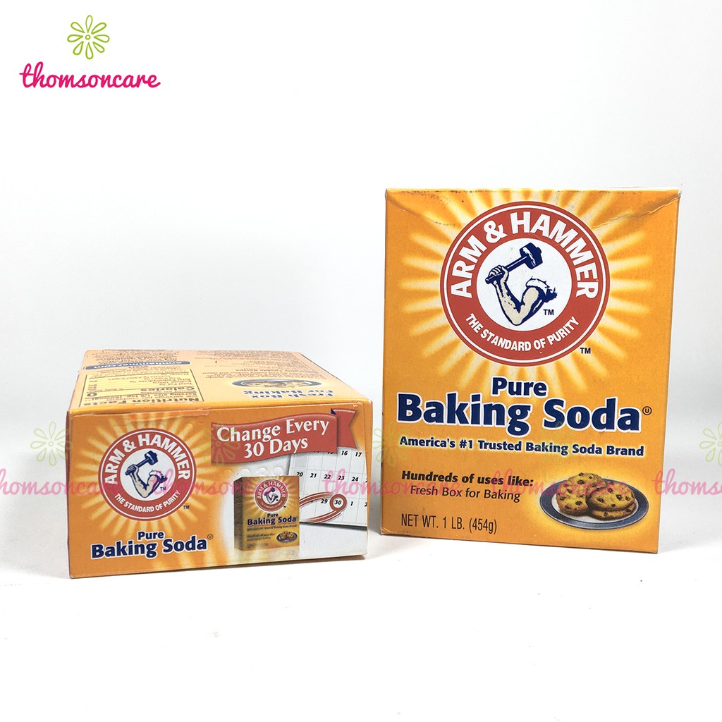 Bột Baking Soda đa công dụng cho mọi gia đình, muối nở, làm bánh, tẩy trắng - Hộp 454g