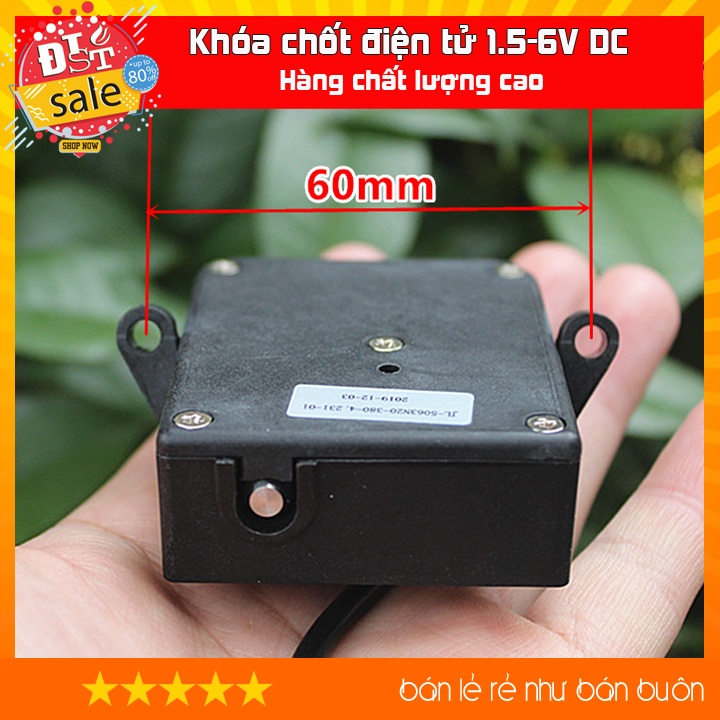 Khóa cửa, chốt cửa điện tử ,điện áp sử dụng nhỏ 1.5-6V DC tiết kiệm năng lượng  - Hàng thanh lý