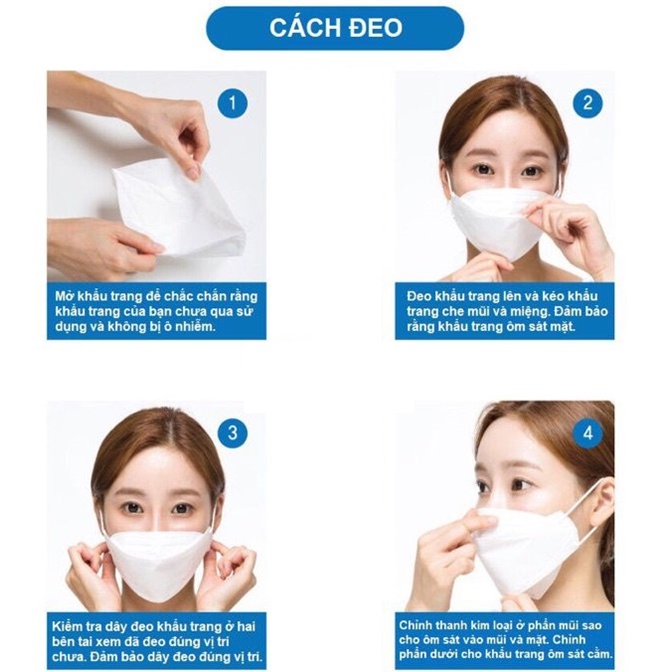 Sỉ 300 Khẩu trang KF94 PT mask công nghệ Hàn Quốc ngăn bụi mịn, vi khuẩn