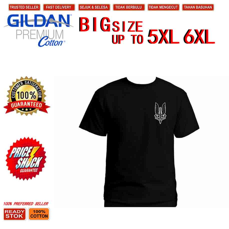 ZHONGJIH {XS-6XL} Áo thun cotton tay ngắn màu đen cỡ lớn kiểu quân đội Anh Quốc cho nam