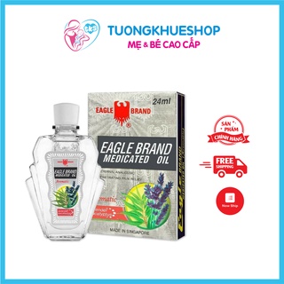 Dầu gió con Ó trắng 24ml Singapore - Eagle Brand Medicated Oil