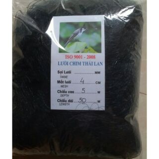 Lưới bẫy chim dài 50m cao 5m mắt 4cm
