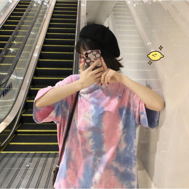 Áo Thun Tay Lỡ Form Rộng Loang Màu Siêu Hot🍁 Unisex nam nữ đều mặc được