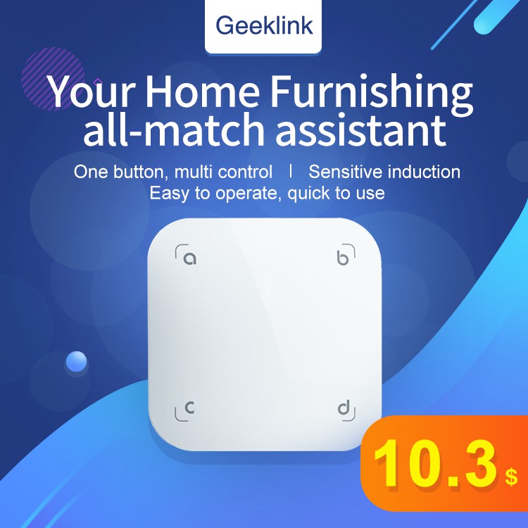 🚨 Công Tắc Chuyển Cảnh 4 Chiều Nhà Thông Minh Chính Hãng Geeklink CM4 (Bảo Hành 2 Năm)