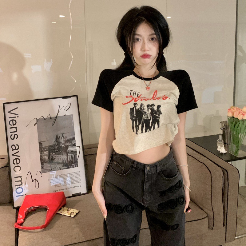 Áo Thun Ngắn Tay In Hình Nhân Vật Thời Trang Nữ Tính