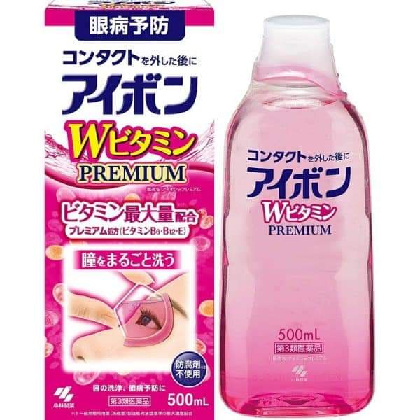 NƯỚC RỬA MẮT EYEBON W VITAMIN - MÀU HỒNG 500ML