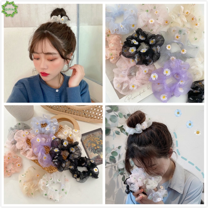 Dây buộc tóc hình hoa cúc nhỏ xinh dễ thương phong cách Hàn Quốc cho nam và nữ