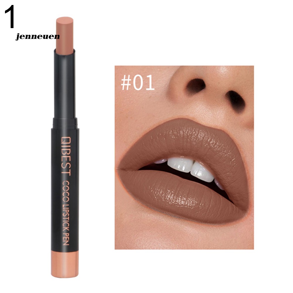 [Hàng mới về] Son môi màu lì dạng bút Qibest trang điểm làm đẹp lâu trôi quyến rũ