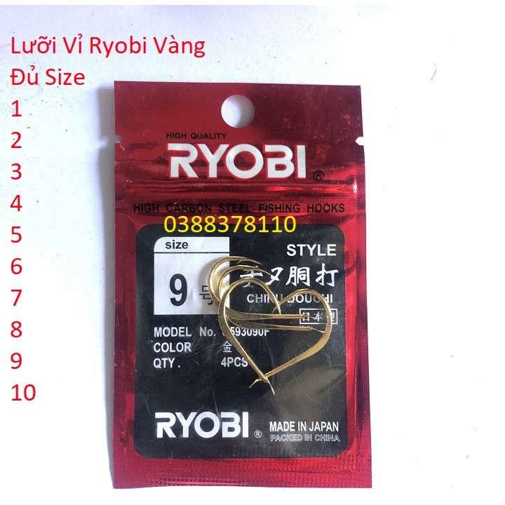 Lưỡi Câu Nhật Ryobi Chinu, Lưỡi Câu Cá Cao Cấp