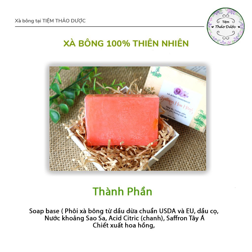 Xà Bông Dưỡng Da Saffron Hoa Hồng 100gr | BigBuy360 - bigbuy360.vn