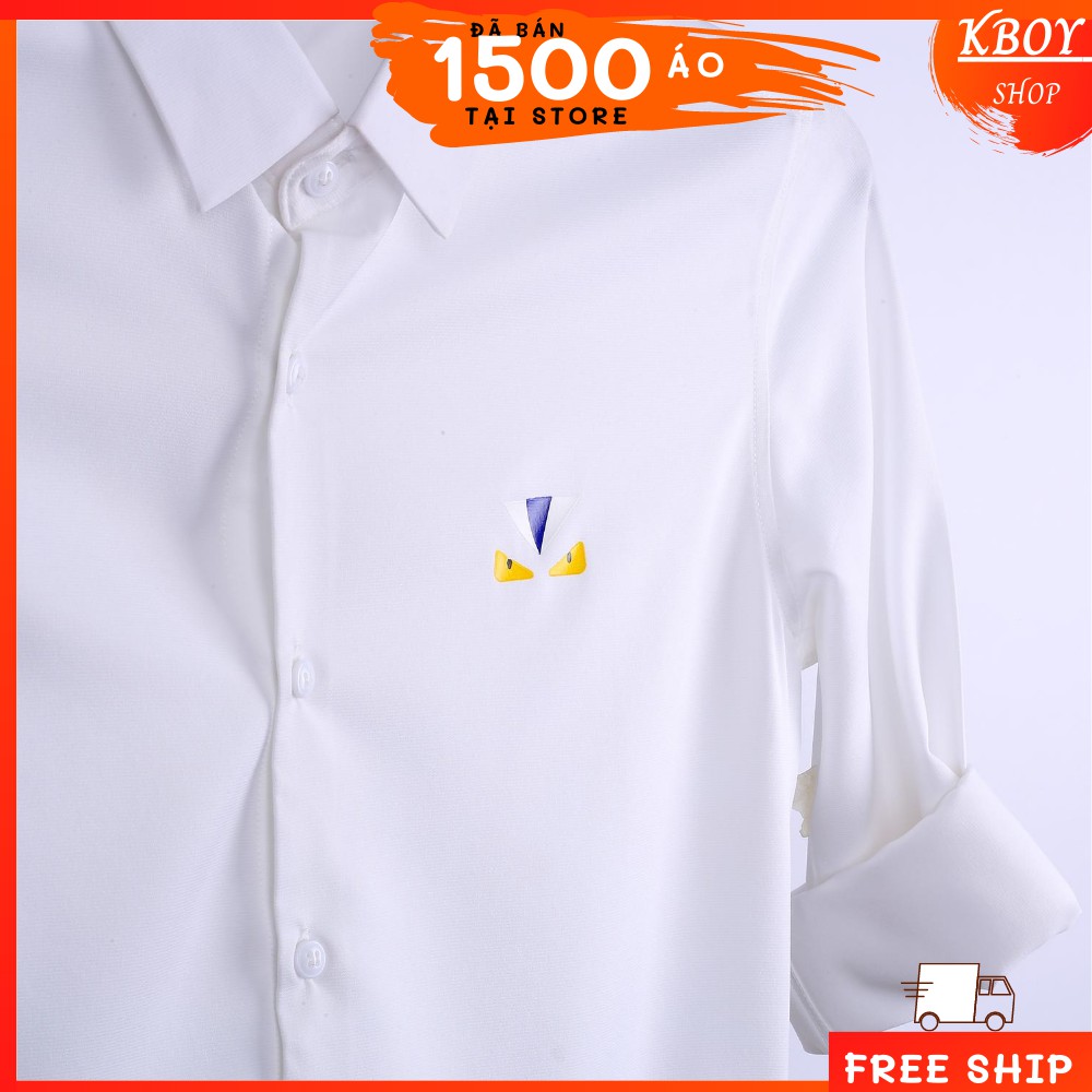 Áo sơ mi tay dài nam cổ bẻ dáng ôm vừa vặn thoáng mát - thời trang nam cao cấp thích hợp mặc công sở, dự tiệc - 6505 | BigBuy360 - bigbuy360.vn