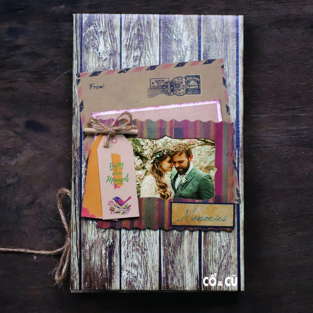 Album Ảnh Handmade Fly Album Vân Gỗ Retro