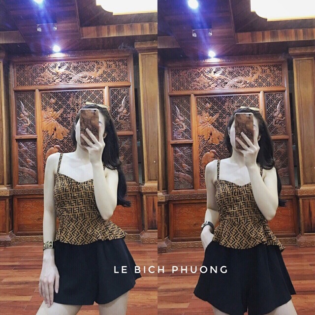 Set áo dây quần short ( kèm ảnh , video thật)