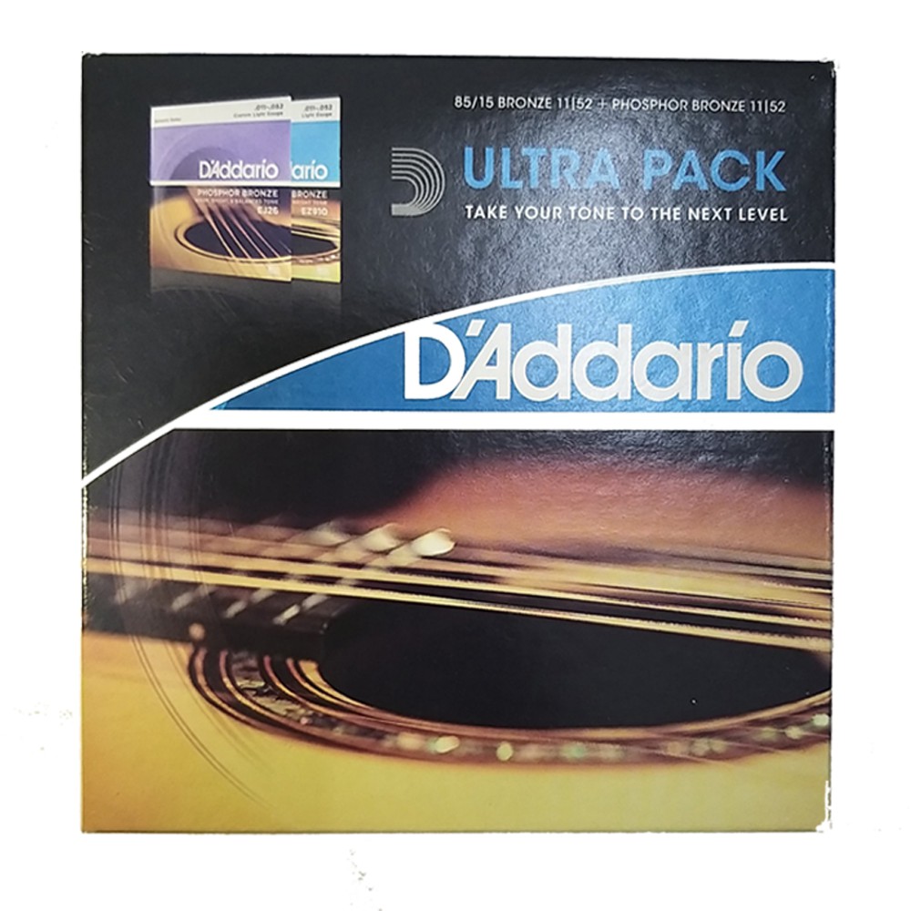 [Chính hãng] D'Addario Ultra Pack EJ26 + EZ910 - Combo dây đàn guitar acoustic D'addario EJ26 + EZ910