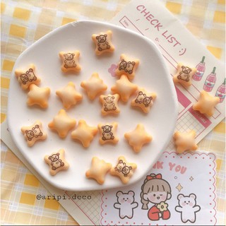 Charm Bánh Gấu Nướng B49/ Nguyên liệu làm slime resin trang trí