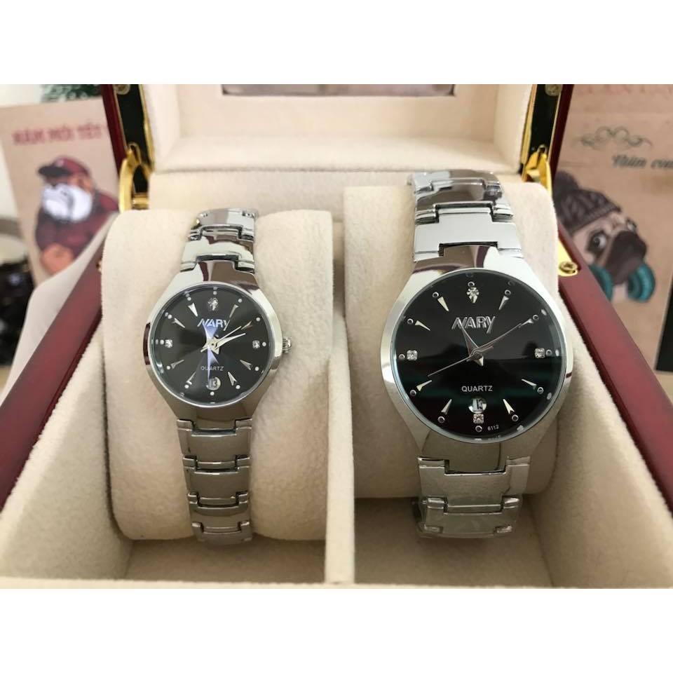 Đồng hồ nam nữ NaRy dây kim loại