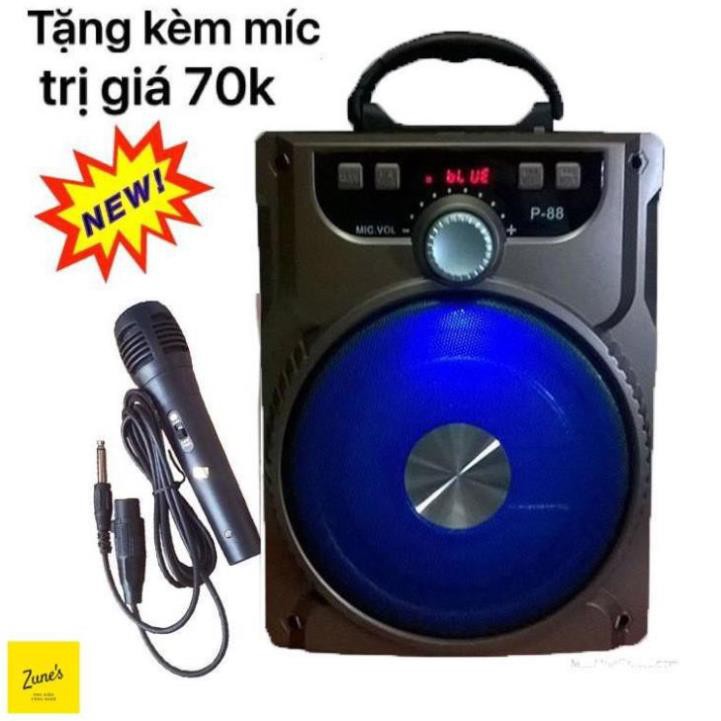 Loa Kéo Bluetooth P88 P89 KIOMIC Tặng Micro Hát Karaoke Cực Hay-Bảo hành 1 đổi 1(Có Hàng Nhiều)