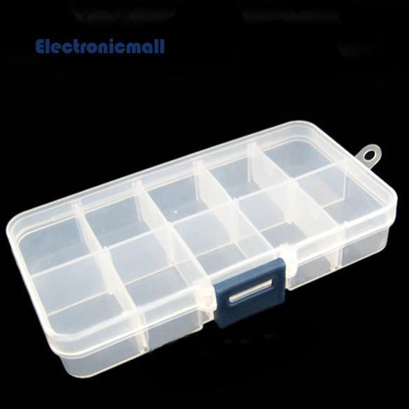 Hộp nhựa 10 ô đựng trang sức tiện dụng