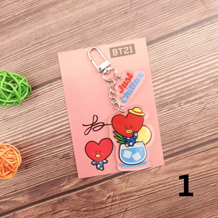 Móc khóa dành cho fan nhóm BTS kiểu dáng cá tính